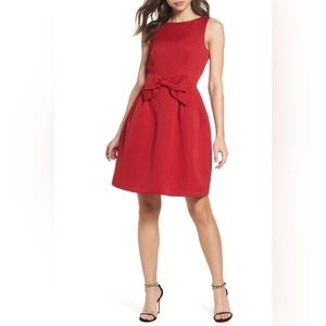 Tahari Red Bow Dress